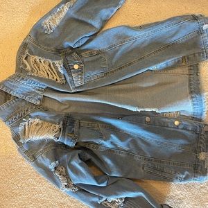 Denim Ripped Jean Jacket